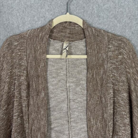 Promesa Cardigan Sweater Womens Medium Metallic Open Marled Grandpa Neutral Thin - Picture 3 of 9